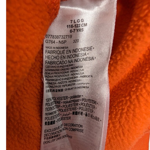 Nike Orange Pullover Hoodie Dri-Fit Swoosh Logo Long Sleeve SIze Large - Picture 6 of 7